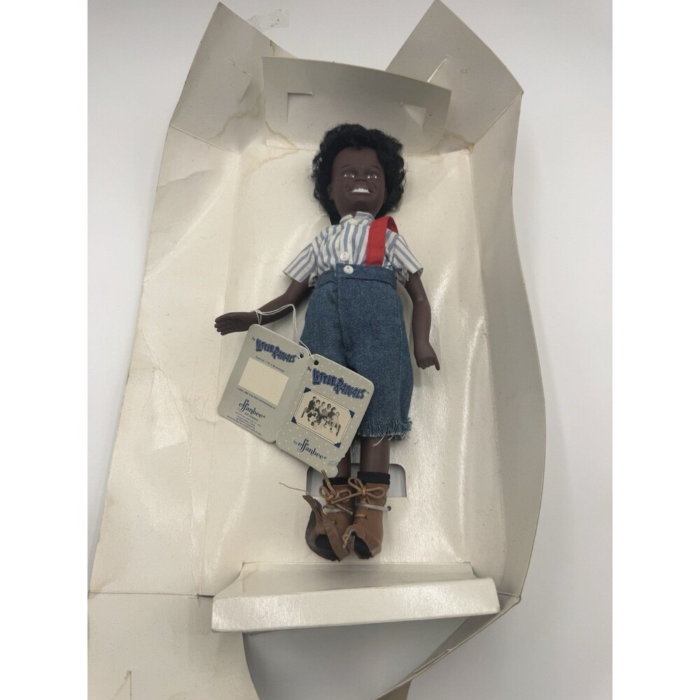 Vintage 1989 Effanbee Little Rascals Buckwheat Doll w/ Insert & Reg Card